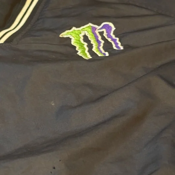 Black and Cream Monster Pullover windbreaker Jacket - Picture 2 of 6